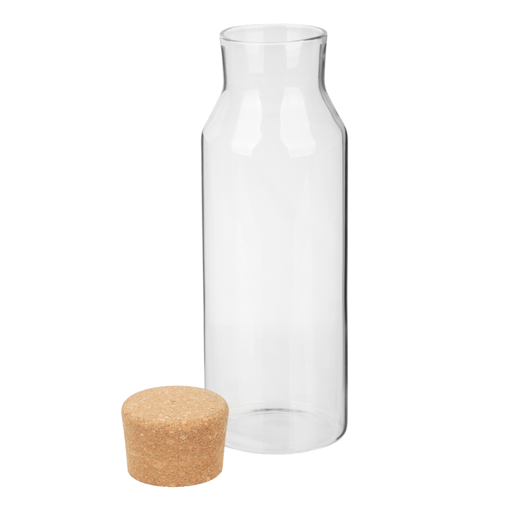 VETTA ЭКО Бутылка 1000мл, 25х9см, стекло, пробка - #5