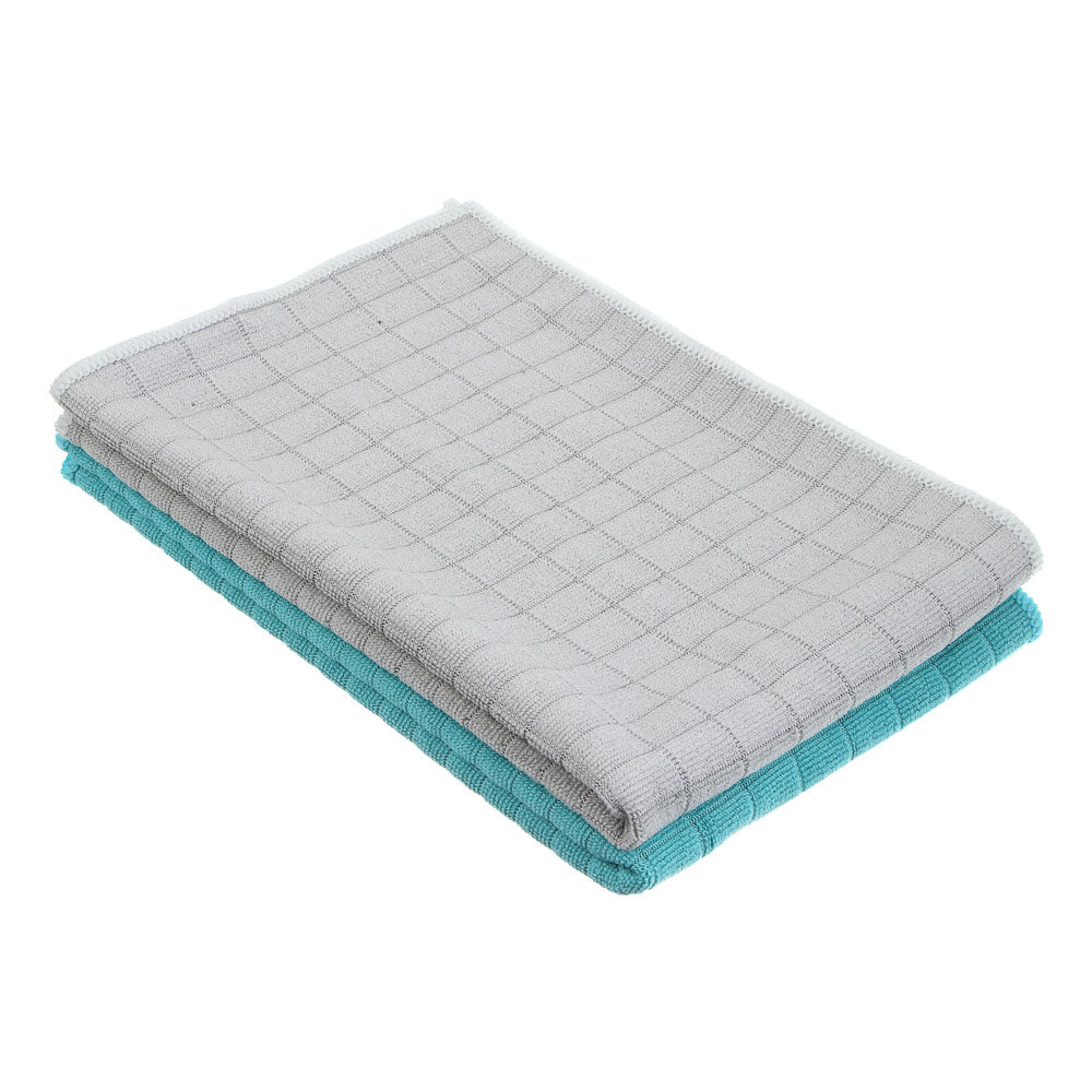 VETTA Тряпка для пола из микрофибры в клетку, 50х70см, 220г/кв.м - #1