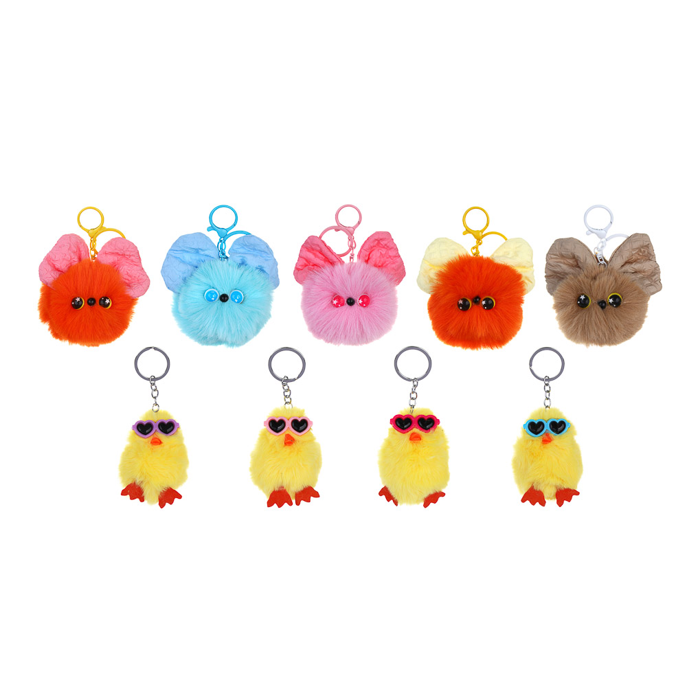 ИГРОЛЕНД Подвеска мягкая "Лапуля", до 10 см, полиэстер, иск. мех, 2 вида - #1