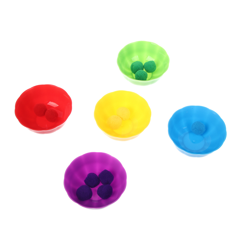 Развивающий набор ИГРОЛЕНД тарелочки, шарики, пинцет, PP, текстиль, 13х19х3см - #3