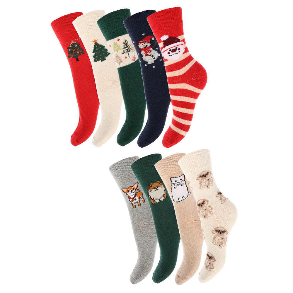 Носки женские "полушерсть" с рисунком, 65% полушерсть, 15% акрил, 10% спандекс, 10% эл, р. 36-39 - #1