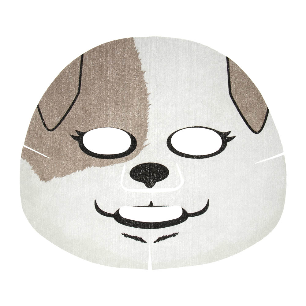 Маска для лица питательная с принтом забавный пёсик тм Sadoer, 25гр - #4