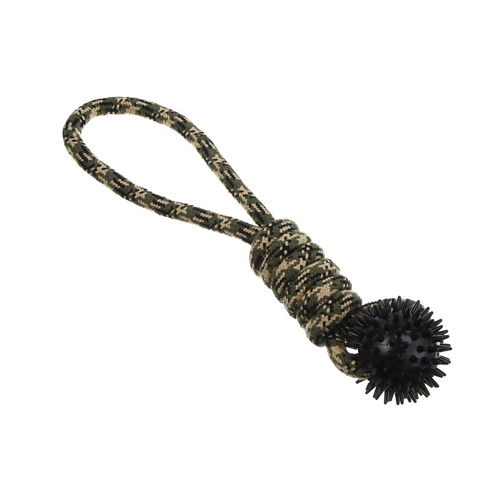 Игрушка для собак тм VETTA, грейфер, хаки, хлопок, ТПР, 35см - #2