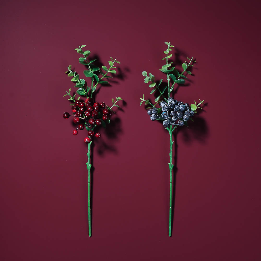 LADECOR Ветка с ягодами искусственная, 34 см, пластик, ткань - #12