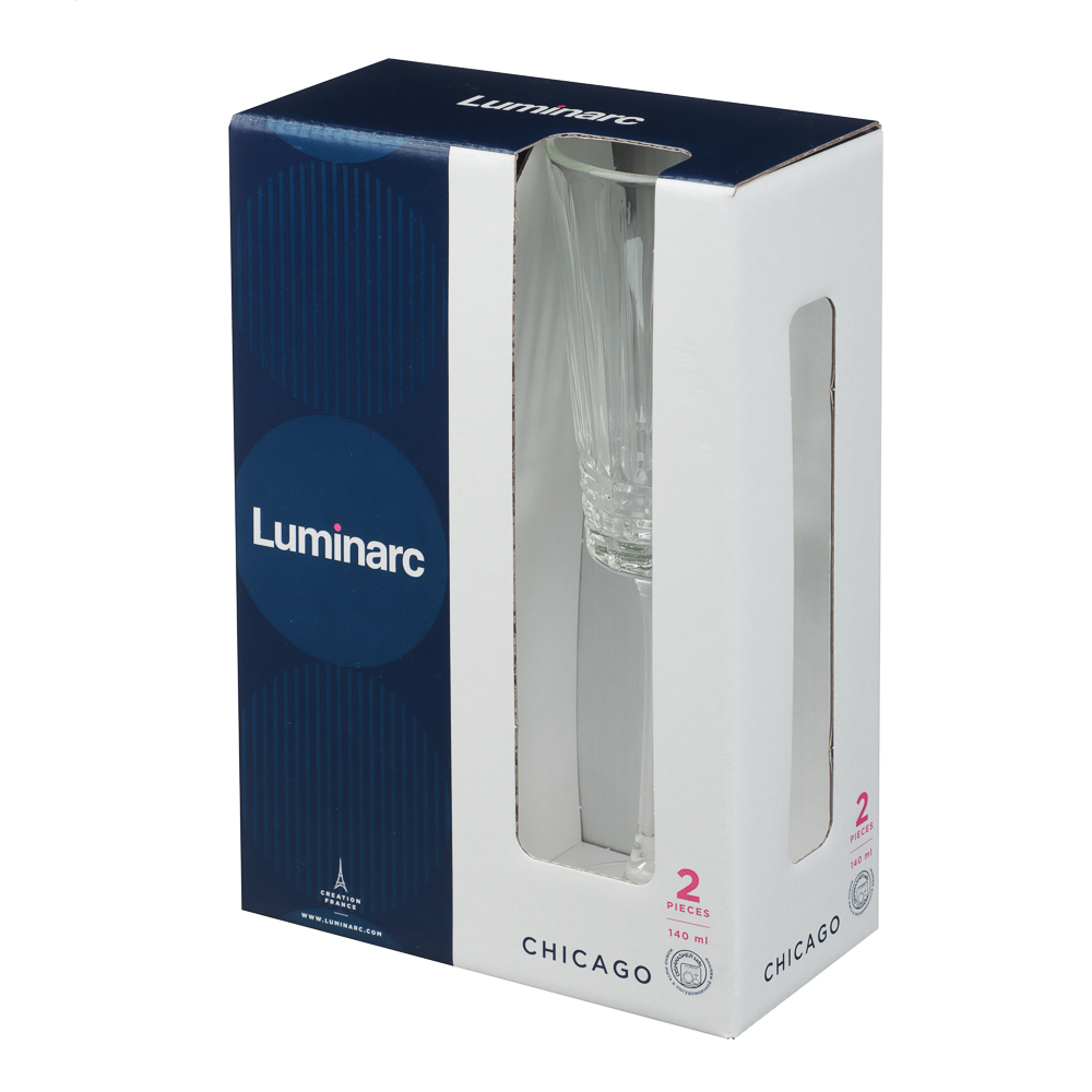 LUMINARC Чикаго Набор бокалов для шампанского 2шт 140мл, стекло - #6