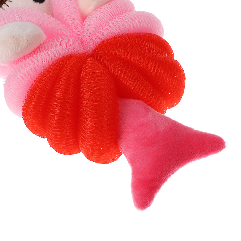 ЮL Мочалка банная для тела, полиэтилен, полиэстер, 50гр, 2 дизайна, МС24-04 - #4