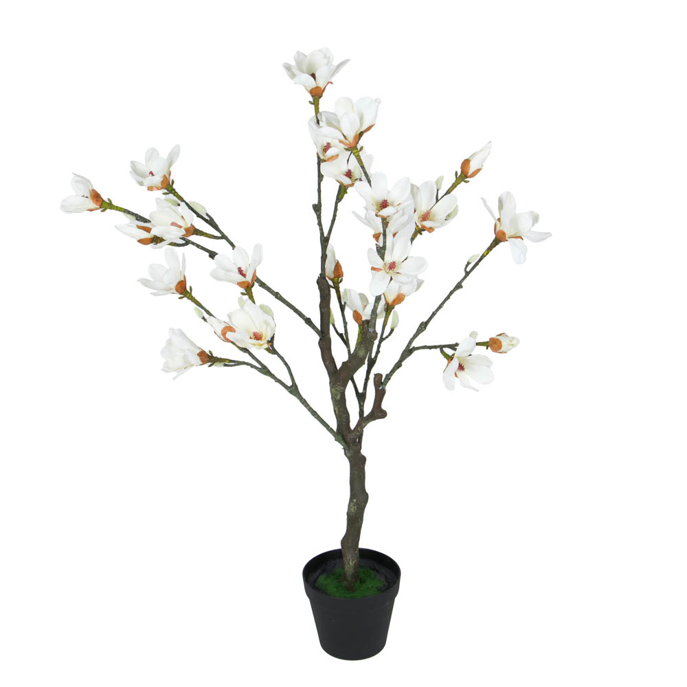 INBLOOM Дерево искусственное Магнолия 90см, PVC, пластик, металл, наполнение камень натуральный - #8