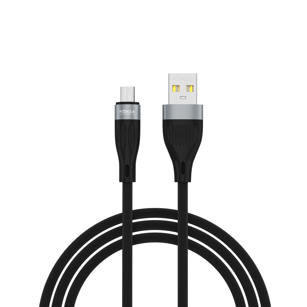 FORZA Кабель для зарядки Агама microUSB, 1м, Быстрая зарядка 2.4А, 12W, прорезиненный, 4 цвета - #8