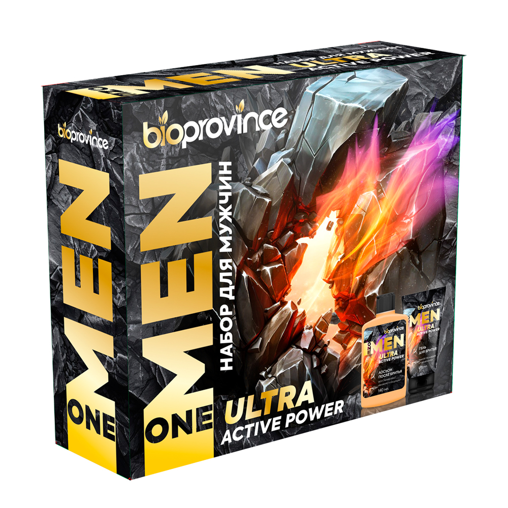 Подарочный набор мужской BIO PROVINCE One Men:Гель для бритья,120мл+Лосьон после бритья,140мл - #1