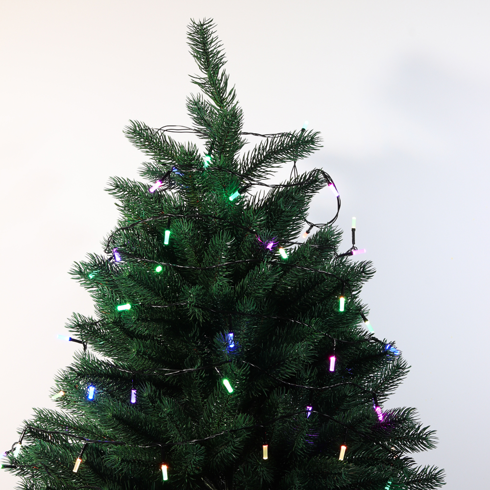 СНОУ БУМ Гирлянда эл. вьюн "Призма", 10м, 80LED, RPB/RYG, автореж, ПВХ черный, 220В - #10