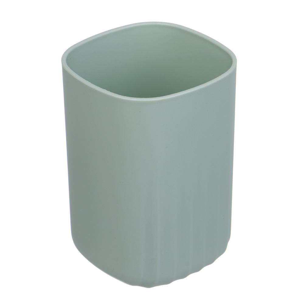 Стакан для ванной комнаты тм VETTA Сидней, пластик, PP, оливковый 7x10см - #1