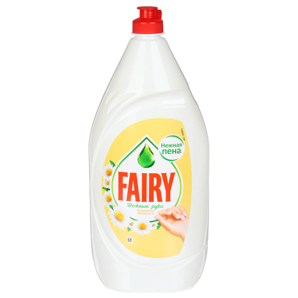 Средство для мытья посуды FAIRY "Нежные руки", ромашка и витамин Е, 1,35 л - #1
