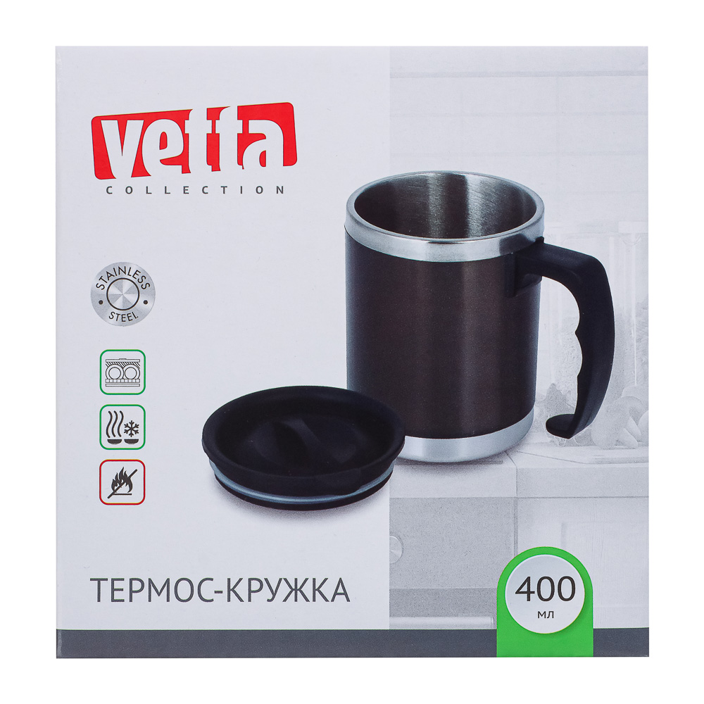 VETTA Термос-кружка 400мл, нерж. сталь - #7