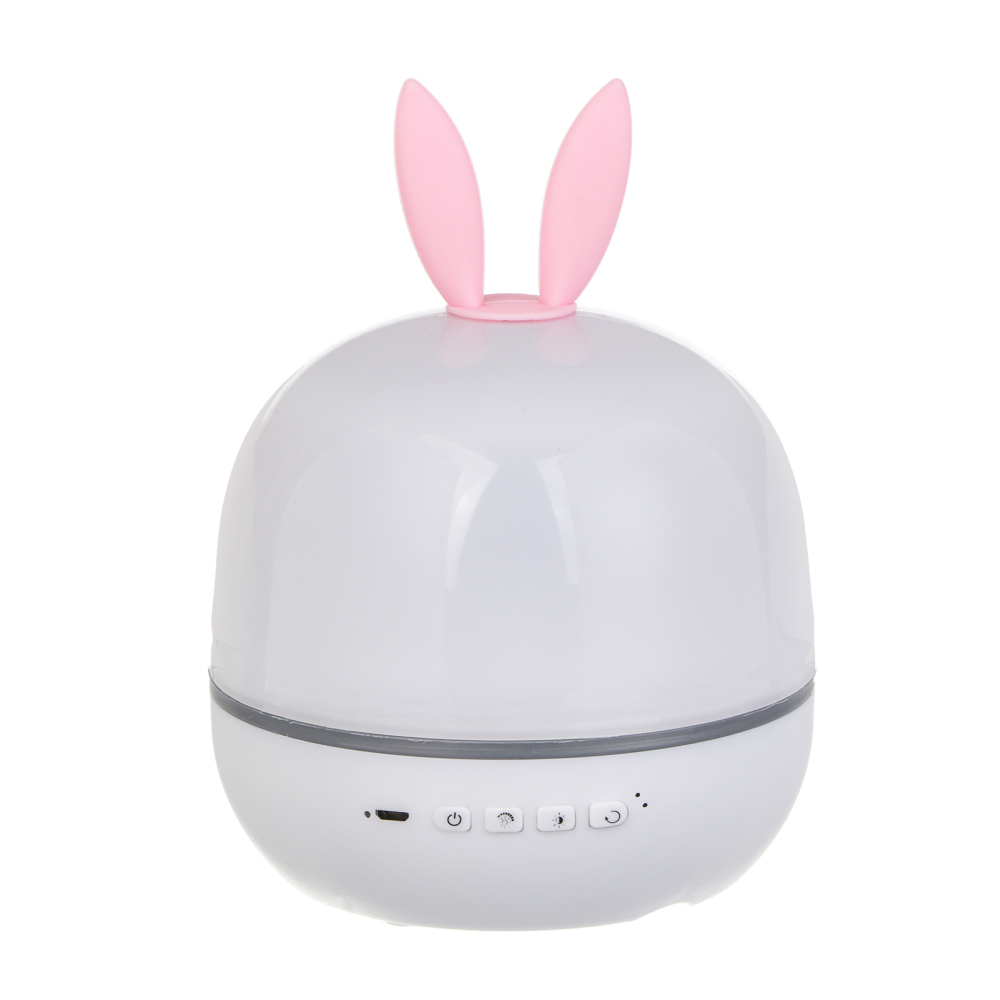 Светильник-ночник проектор BY Зайка, 6 проекций, акб. 1200mAh, USB 5В, белый - #2