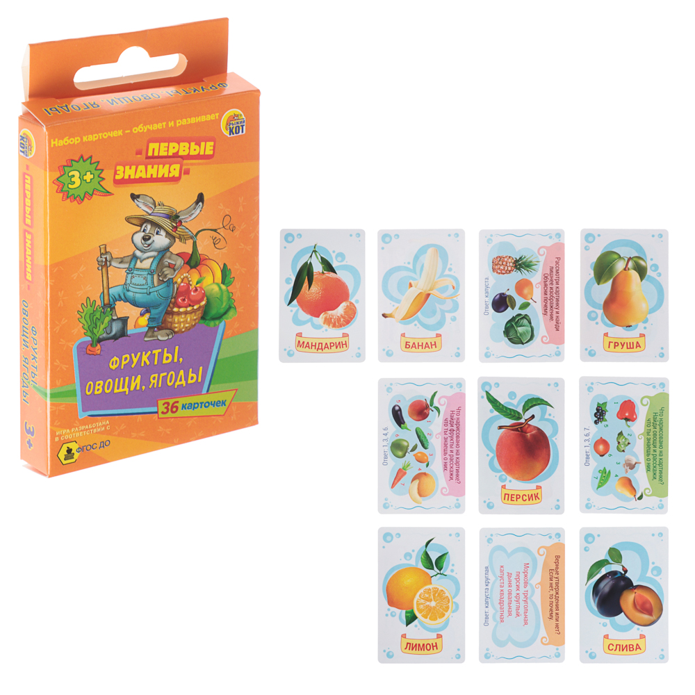 Игра развивающая настольная "Первые знания", 6,1х11,3х1,5 см, 4 дизайна - #17