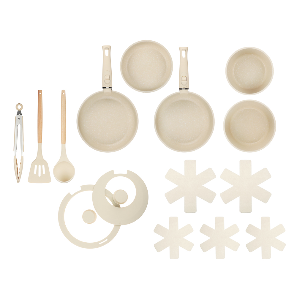 SATOSHI Бланко Наб.пос.19пр,сков.20/24/24, 2,8л;кастр.+ковш2,8/2,2л;съем.руч.,крыш,протект,кух. прин - #3