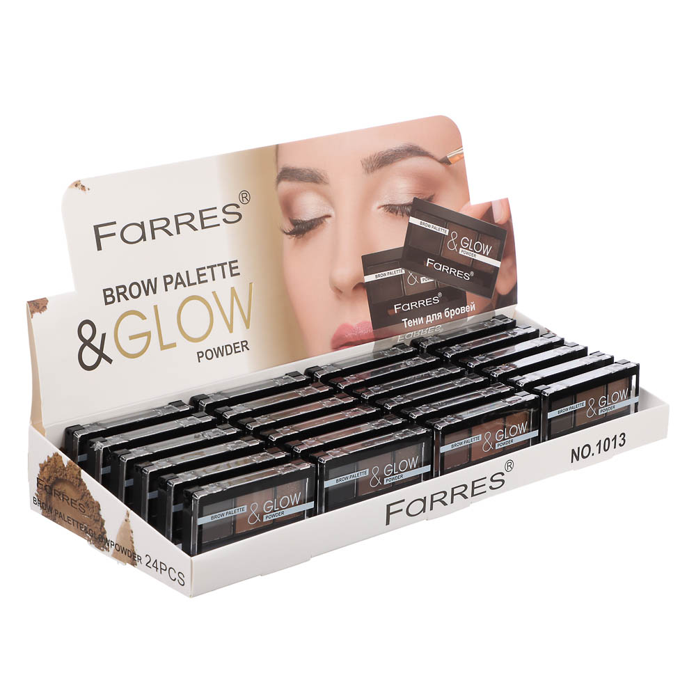 Тени для бровей "Brow&Glow", тм Farres, 3 цвета - #8