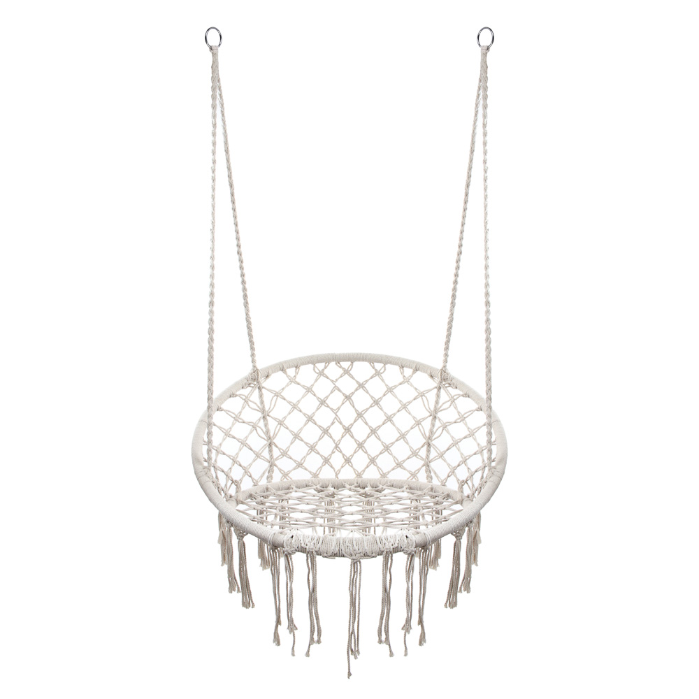 Кресло подвесное плетеное круглое тм INBLOOM, d=60/80см, хлопок, сталь - #2