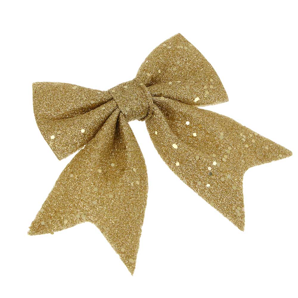 СНОУ БУМ Набор бантов 11,5х13 см, 2 шт, полиэстер, золотой - #4