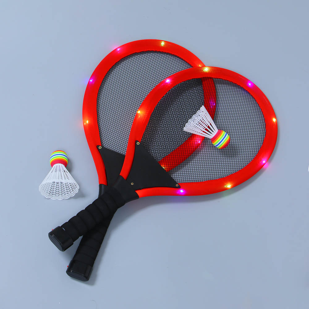 Набор для бадминтона, тм BY SPORT, 2 ракетки 55см с 9LED диодами, 1 волан c LED, 1 волан без LED - #1