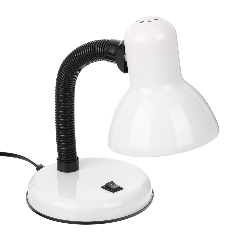 FORZA Лампа настольная, Е27, 28см, 40Вт, 220В, с выключателем, шнур 75 см, белый - #4