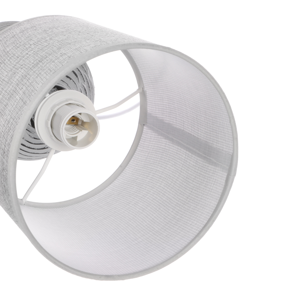 BY Светильник переносной настольный Мадрид, 25 см, Е14, 40 Вт, 230 В, керамика, текстиль, серый - #4