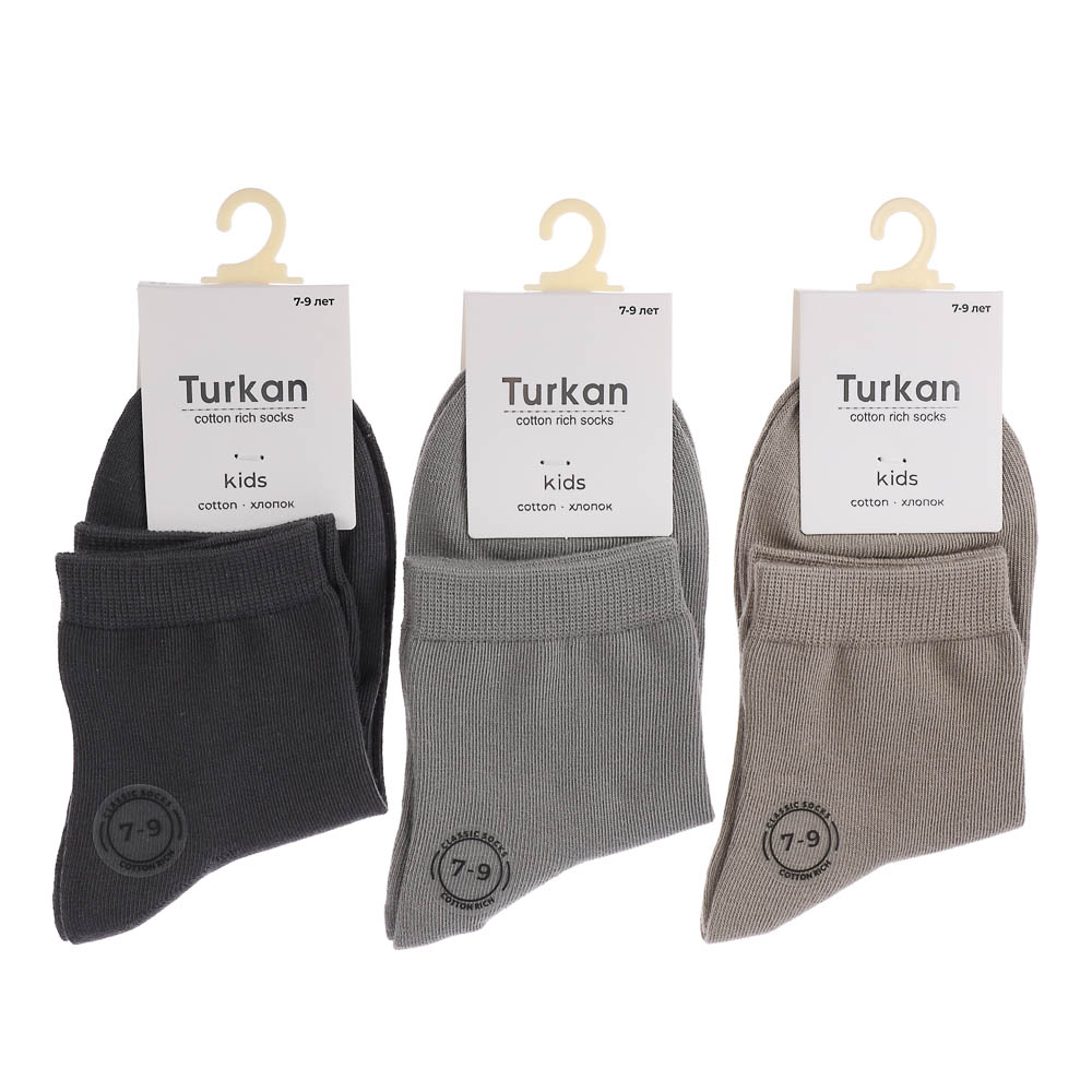 Носки детские, бесшовные, тм Turkan, 7-9 лет, 90%хлопок, 8% п/а, 2%лайкра,цвета в ас-те, R0622 - #5