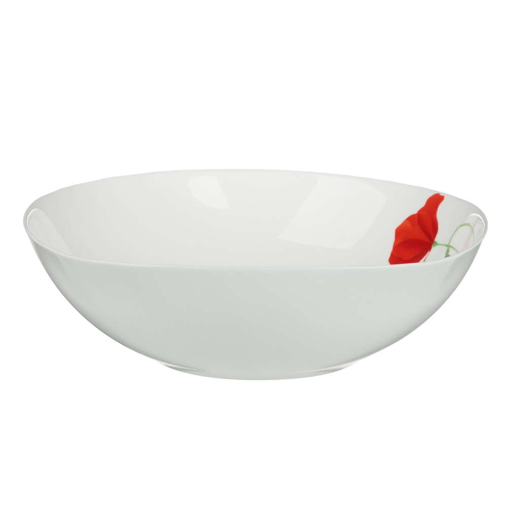 MILLIMI Маки Салатник, опаловое стекло, 1430мл, 23х6.7см, квадратная форма - #3