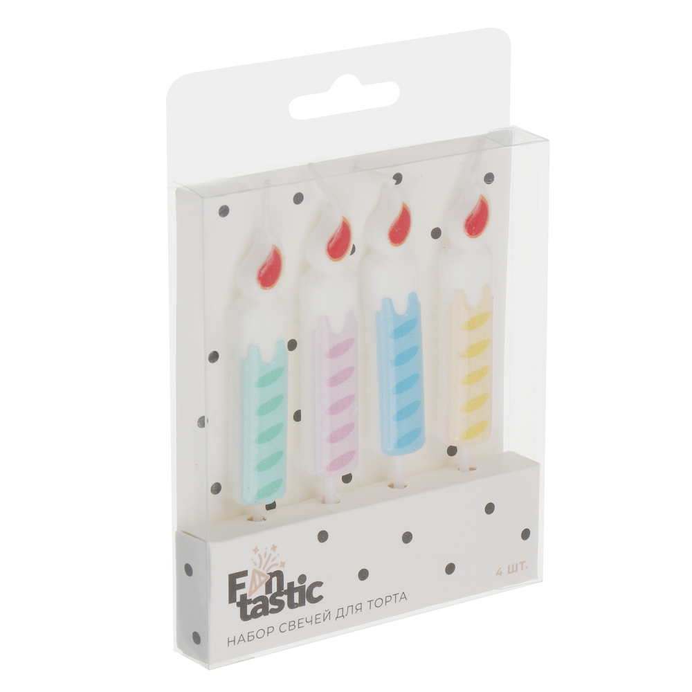 Набор свечей для торта тм Fntastic, 9 см, 4 шт, парафин - #5