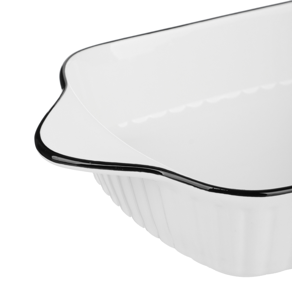 MILLIMI Соло Форма для запекания и сервировки прямоугольная, 800мл, 26,5х14х5см, фарфор - #3