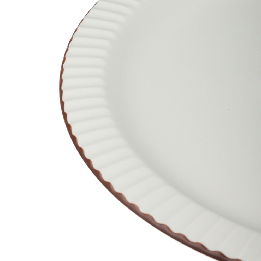 Тарелка подстановочная Лусия тм MILLIMI, 25,4см, фарфор, кремовый - #3