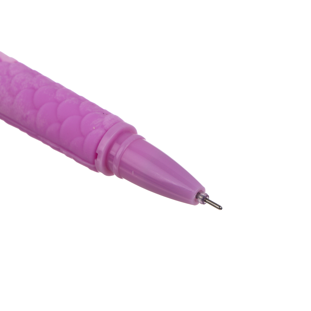Ручка гелевая синяя, в форме хвоста русалки, гибкий корпус "софт тач", 20,5 см, 4 цвета корпуса - #4