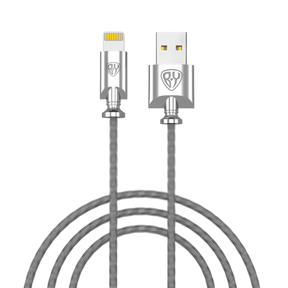 BY Кабель для зарядки Metall iP, 1м, 2,4A, металл купить с выгодой в  Галамарт