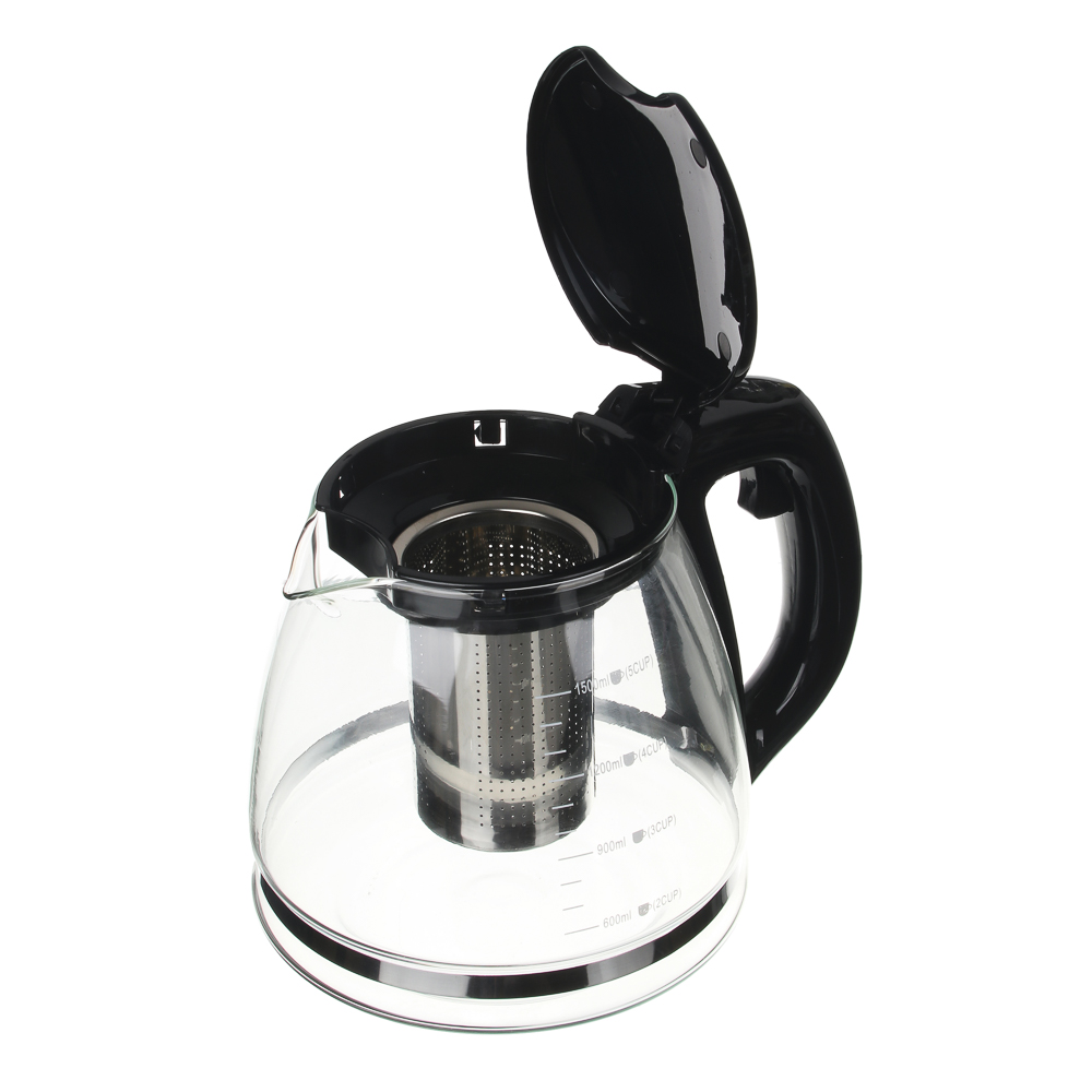 Чайник заварочный 1,5 л VETTA, ситечко из нержавеющей стали, стекло/ пластик - #2