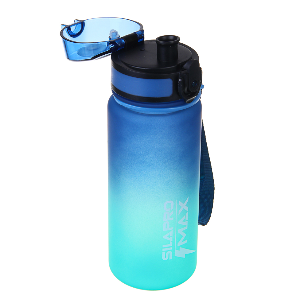 SILAPRO MAX Бутылка спортивная с замком, бирюзовая, 500мл, РС, РР - #4