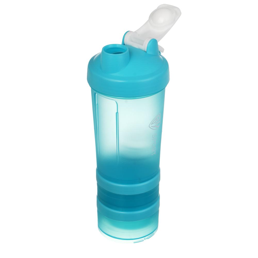 Спортивный шейкер 3 в 1, тм BY SPORT, 500 мл, 26х8см, PC, 3 цвета - #5