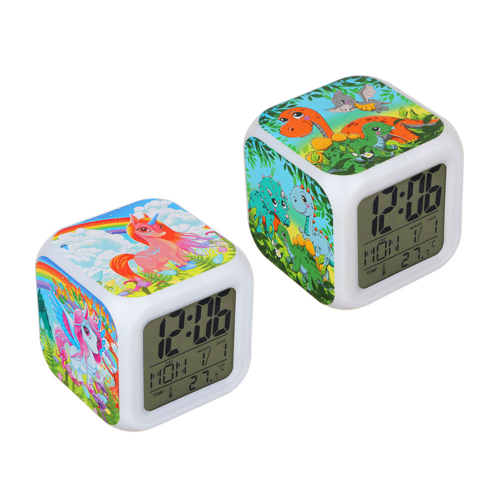 Часы-будильник Ladecor chrono, календарь, термометр, подсветка - #2
