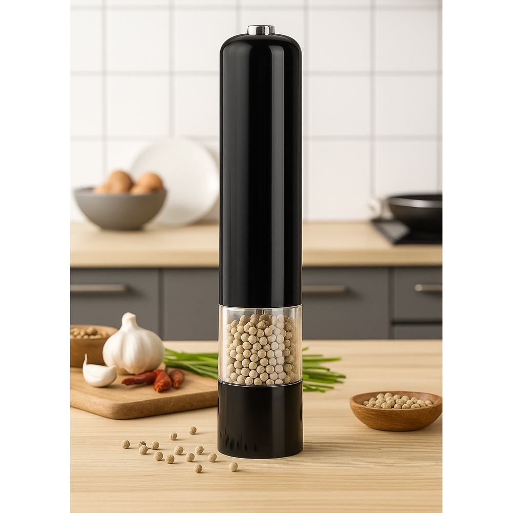 SATOSHI Мельница электрическая для специй, 22см, пластик, черная - #4