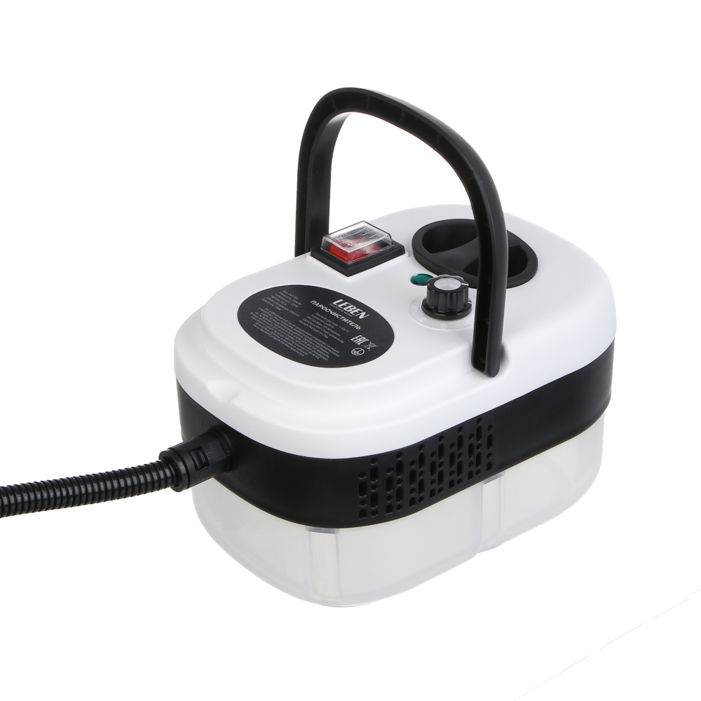 LEBEN Пароочиститель, 1.2л, 2500Вт, 6 режимов, 9 насадок, 220в - #3