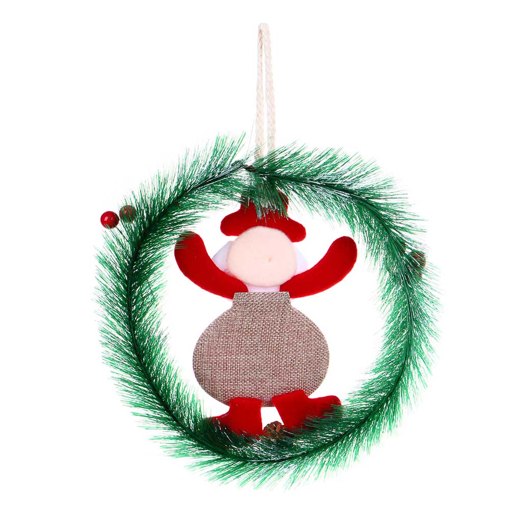 Украшение декоративное Сноубум в виде рождественского венка, 25 см - #4