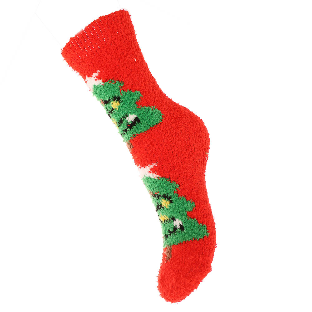 GALANTE Носки-антизаносы новогодние высокие, р.23-25, 100% полиэстер, разноцветные - #2