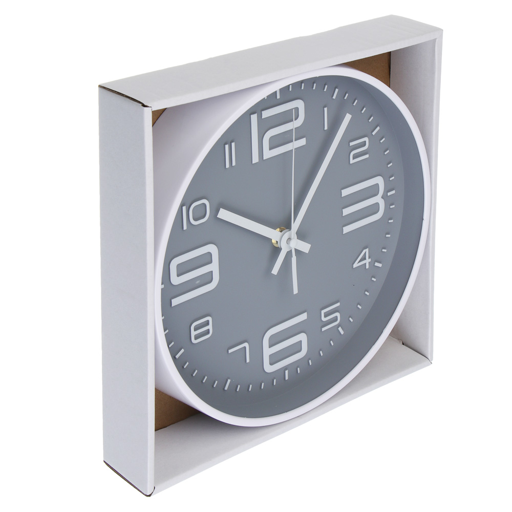 Часы настенные тм LADECOR CHRONO круглые, 25x25x4 см, пластик, стекло, 1хАА - #4