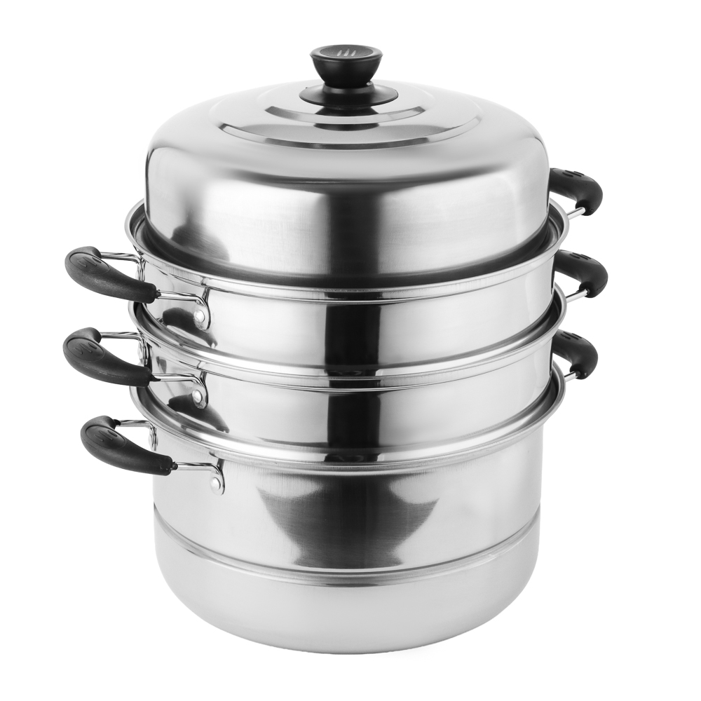 Мантоварка, 28см, нержавеющая сталь, 3 яруса - #3