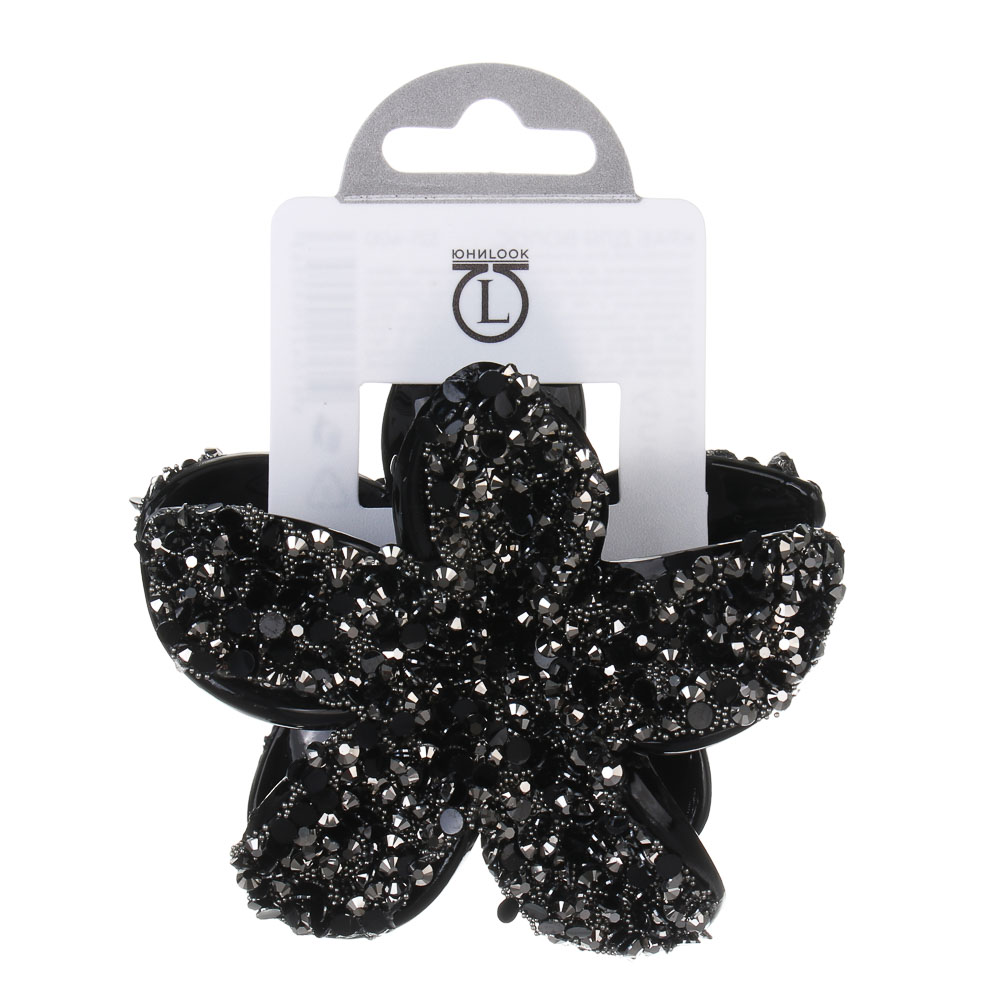 Краб для волос, тм ЮНИLOOK, 8см, пластик, 3 дизайна, #1 - #5