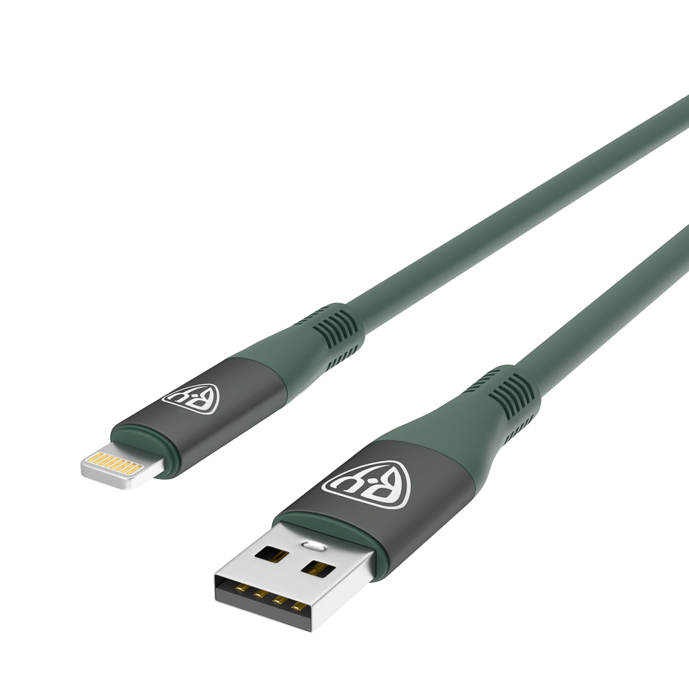 BY Кабель для зарядки Flexi iP, 1 м, 2.4А, Быстрая зарядка, зеленый - #4