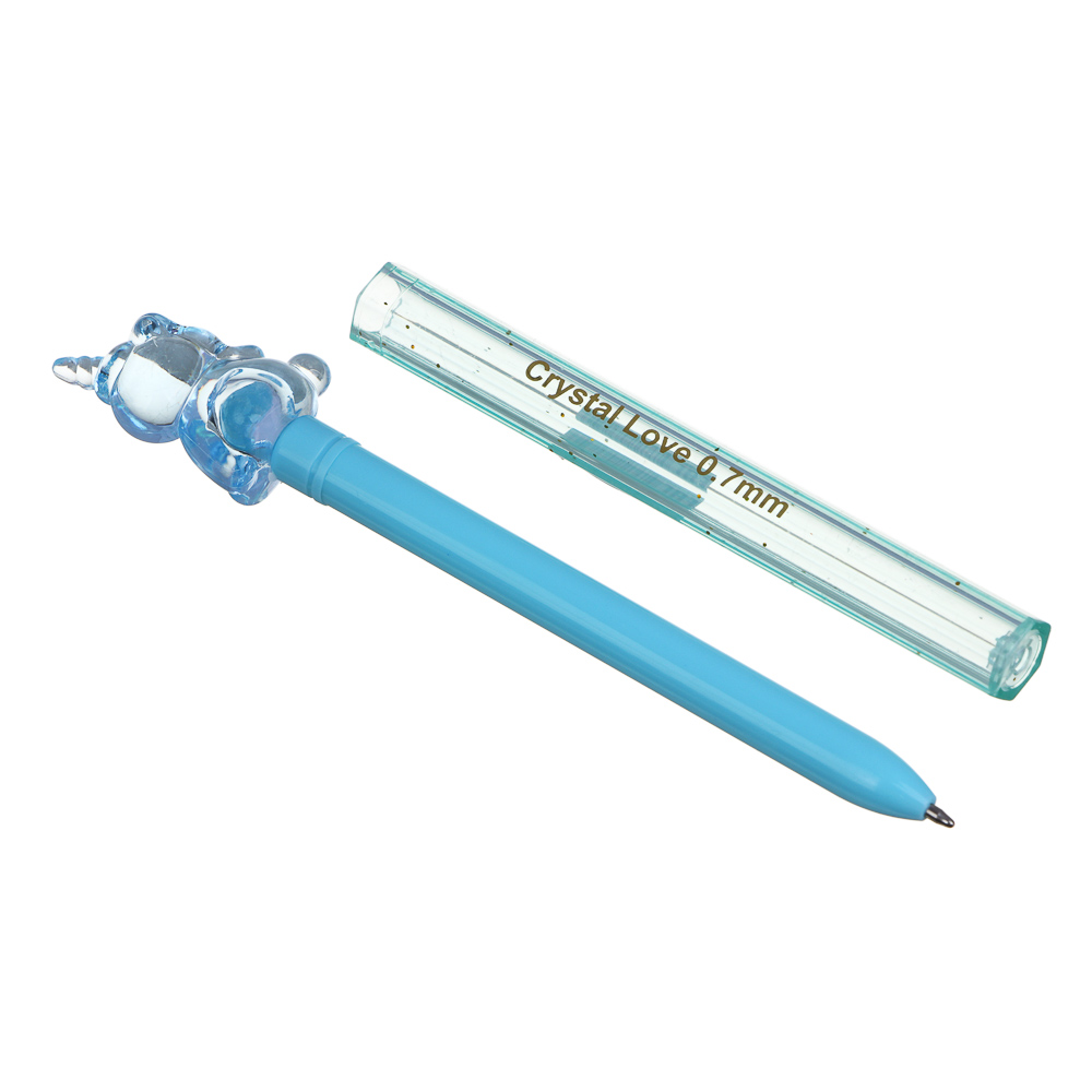 Ручка шариковая синяя, с фигуркой в форме единорога из акрила, 3 цвета - #2