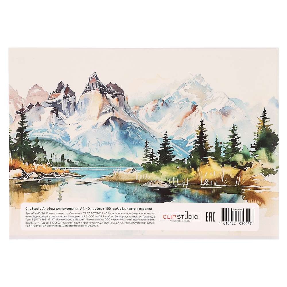 ClipStudio Альбом для рисования A4 40л., офсет 90г/м2, обл. картон, скрепка, 4 дизайна - #14