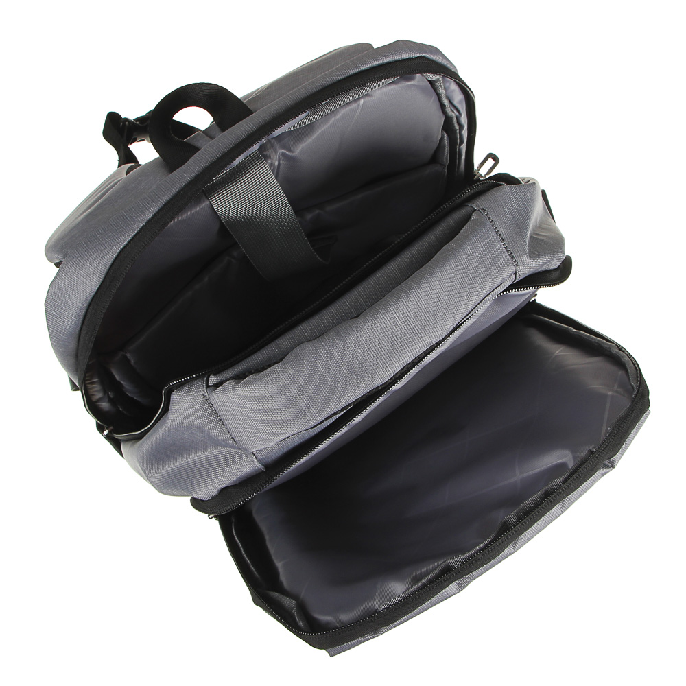 Рюкзак подростковый, 45х32x19см, 2 отд, 3 карм, ПЭ, иск.кожа,спинка с эрг.элем.,USB, 4 цвета - #5