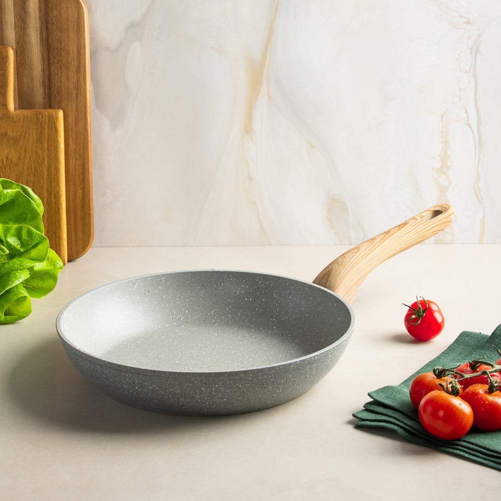 SATOSHI Берг Сковорода литая d24см, антипригарное покрытие Мрамор, индукция - #8