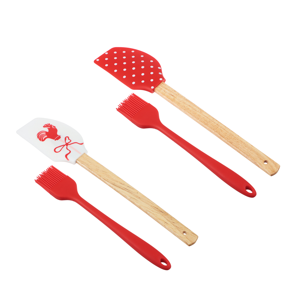 Набор тм SATOSHI Ностальгия 2 пр., кисточка кондитерская, лопатка, силикон - #1